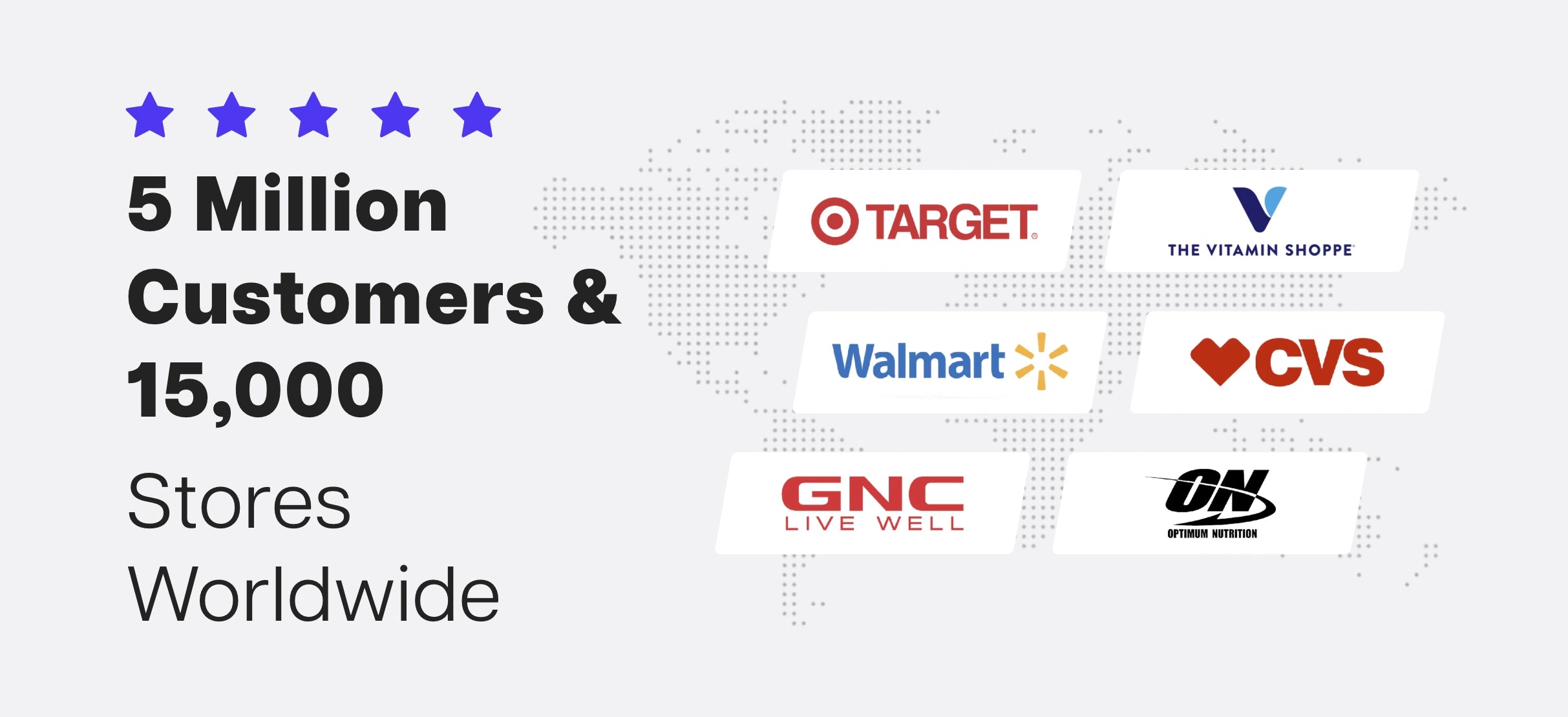 Five million customers and fifteen thousand stores worldwide